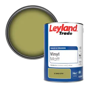 Leyland Trade Vinyl Matt Walls & Ceilings Emulsion Paint (S 3040-G70Y) 5L