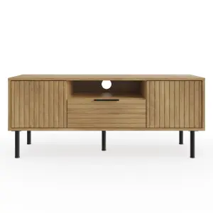 GFW Nervata TV Entertainment Unit Oak/Black