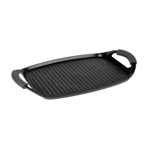 Berlinger Haus 47cm Anthracite Forged Aluminium Grill Plate Griddle Handles Oven Induction