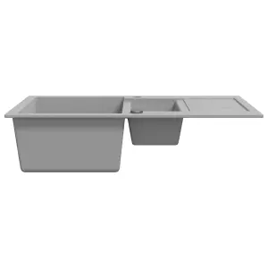 Berkfield Granite Kitchen Sink Double Basin Grey