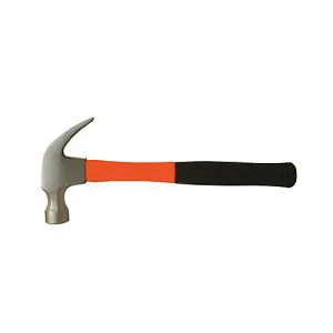 16oz Fibreglass Claw Hammer Steel Head Shock Absorbing Fibreglass Shaft