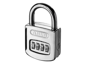 ABUS Mechanical 160/50 50Mm Steel Case Die Cast Body Combination Padlock (3-Digit) Carded