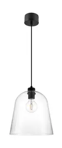 GoodHome Calume Transparent Pendant ceiling light, (Dia)280mm