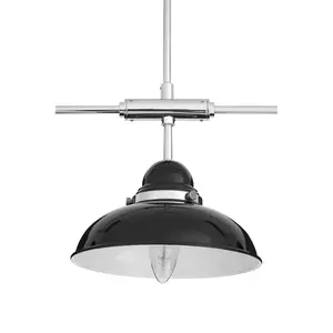 Interiors by Premier Jasper Black and Chrome 3 Light Pendant Light