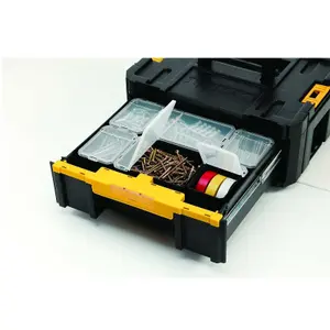 Dewalt Tstak III Combo - Carry Open Tote Tool Box Carrier + Deep Drawer Case