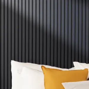 Acupanel Contemporary Blue Wrapped Acoustic Slat Wall Panel 240cm x 60cm