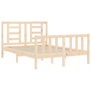 Berkfield Bed Frame with Headboard 120x200 cm Solid Wood