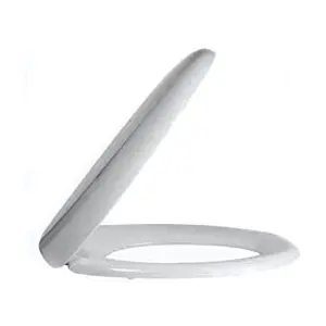 Universal Toilet Seat Soft Close Oval Shape Toilet Seat Adjustable Bathroom White Toilet Seat