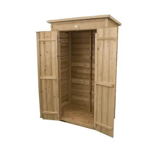 Forest Garden Tall Natural timber Overlap Pent Garden storage 2x3 ft 1780mm 1080mm