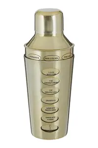 Maison by Premier Recipe Brushed Brass Cocktail Shaker