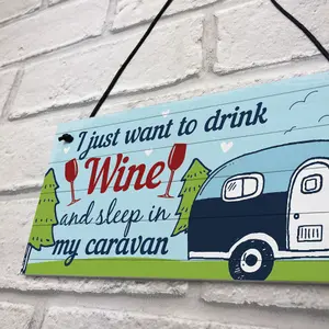 Red Ocean Funny Novelty Caravan Plaque Home Decor Gifts Garden Hanging Sign Campervan Accessories Gifts