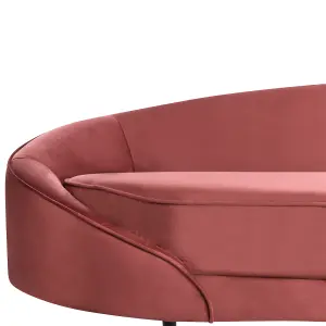 Beliani Glam Velvet Sofa Red SAVAR