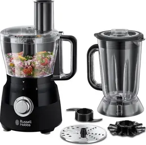 Russell Hobbs Desire Electric Food Processor, Bowl With 1.5L Usable Capacity, 1.5L Plastic Jug, Stainless Steel Blades, Reversible Slicing/Shredding