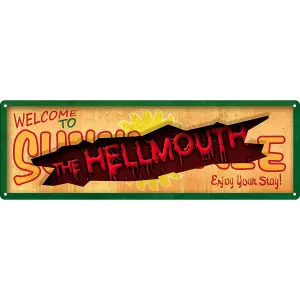 Grindstore Welcome To Sunnydale Slim Tin Sign Yellow (One Size)