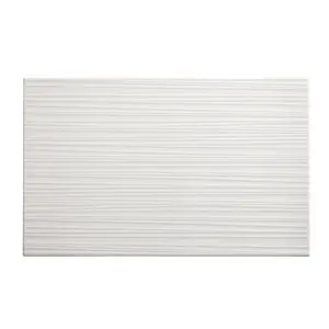 Salerna White Gloss Flat Ceramic Indoor Wall tile, Pack of 10, (L)402.4mm (W)251.6mm