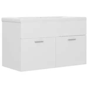 Saona 800mm Single Bathroom Vanity with Integrated Ceramic Basin White