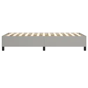 Berkfield Box Spring Bed Frame Light Grey 90x190 cm 3FT Single Fabric