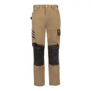 Site Coppell Tan/Black Men's Multi-pocket trousers, W32" L32"