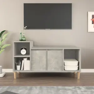 Berkfield TV Cabinet Concrete Grey 100x35x55 cm Engineered Wood