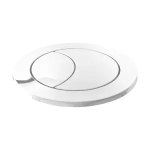 SPARES2GO Universal Toilet Cistern Dual Flush Push Button Kit for 20mm 40mm 50mm 60mm Lid Hole (Gloss White)