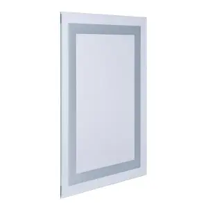 Rinse Bathrooms 700 x 500mm Illuminated LED Bathroom Mirror with Demister IP44