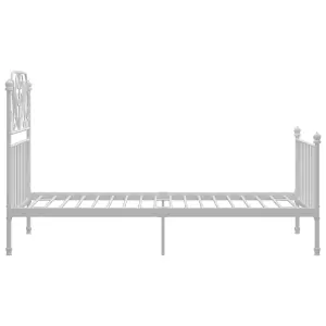 Berkfield Bed Frame White Metal 100x200 cm