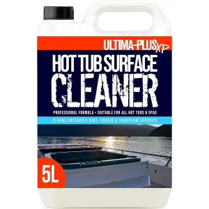 ULTIMA-PLUS XP Hot Tub Surface Cleaner - Removes Dirt, Oil, Grease, Waterlines & More 5L