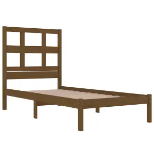 Berkfield Bed Frame Honey Brown Solid Wood Pine 100x200 cm