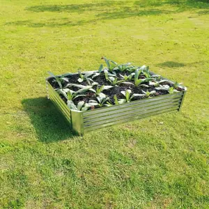 Galvanised Raised Garden Bed 90 x 90 x 20 cm