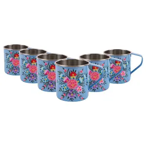 BillyCan - Camping Mugs - 450ml  - Ocean Pansy  - Pack of 6