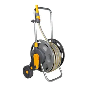 Hozelock 2434 Wheeled Floor Standing Hose Reel 30m Hose Includes Fittings