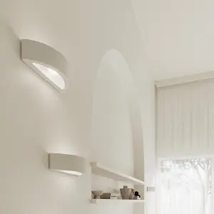 Atena Ceramic White 1 Light Classic Wall Light