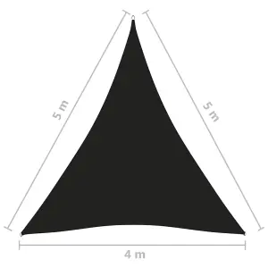 Berkfield Sunshade Sail Oxford Fabric Triangular 4x5x5 m Black