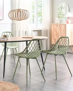 Set of 2 Dining Chairs CANTON II Green