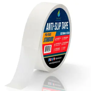 Non Slip Tape Roll Pro Standard Grade -Indoor/Outdoor Use by Slips Away - Clear 50mm x 18m