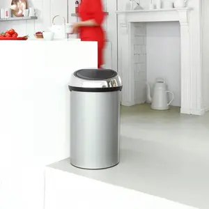 Brabantia 60 Litre Touch Bin Metallic Grey / Brilliant Steel