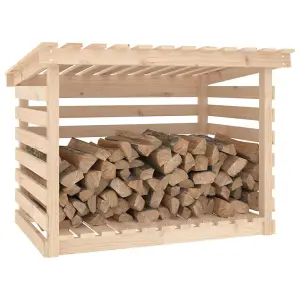 Berkfield Firewood Rack 108x73x79 cm Solid Wood Pine