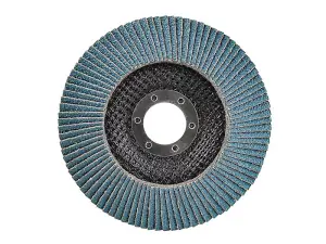 Faithfull Jumbo Zirconia Abrasive Flap Disc ZA80 125mm for Angle Grinders