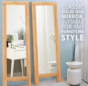 Hallowood Furniture Waverly Oak Cheval Mirror