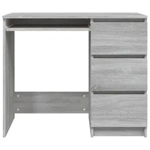 Berkfield Desk Grey Sonoma 90x45x76 cm Engineered Wood