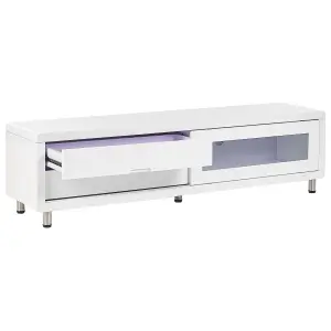 Beliani Modern TV Stand White PEMBORKE