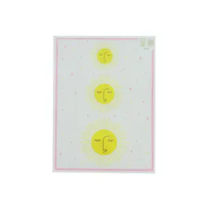 Arthouse Sunshine & Rainbow Pink Canvas art, Set of 2 (H)40cm x (W)30cm