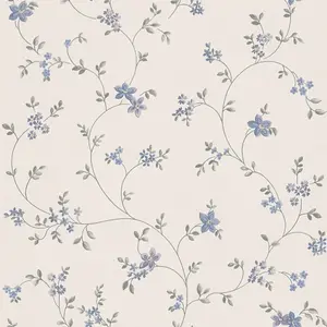 Galerie Maison Charme Grey Petit Floral Motif Wallpaper Roll