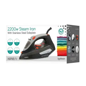 HomeLife 'Typhoon' 2200w Steam Iron - Stainless Steel Soleplate