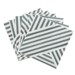 Quadrostyle Linus Grey Wall Tile and Furniture Vinyl Stickers 15cm(L) 15cm(W) pack of 6