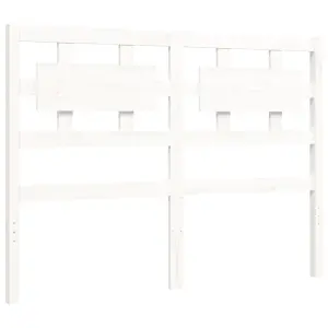 Berkfield Bed Frame with Headboard White 120x200 cm Solid Wood