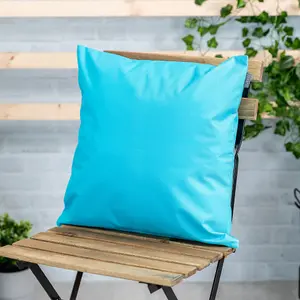 Veeva Indoor Outdoor Cushion Aqua Blue Water Resistant Cushions