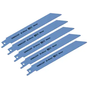 Reciprocating Saw Blade Metal 150mm 18tpi Bi Metal Pack of 5 by Ufixt