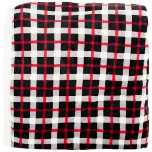 Tresp Vallon Sherpa Blanket Red/Black/White (One Size)