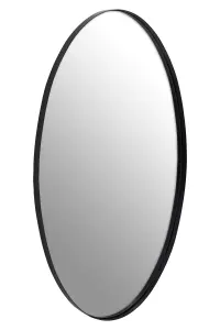 Interiors by Premier Wall Mirror With Black Finish Frame, Versatile Large Wall Mirror, Functional Mirror With Mirrored Surface